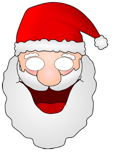 Çocuklar İçin  Noel Baba Hazır Maske Şablonları 