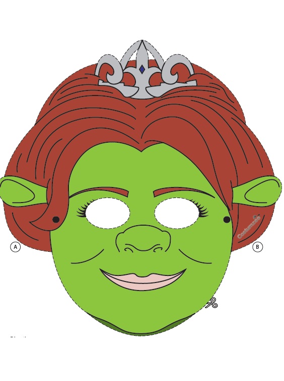 Çocuklar İçin  Çizgifilm Karakterleri Hazır Maske Şablonları 