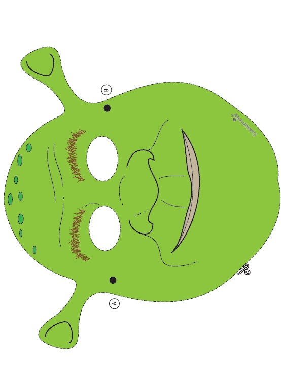 Çocuklar İçin  Çizgifilm Karakterleri Hazır Maske Şablonları 