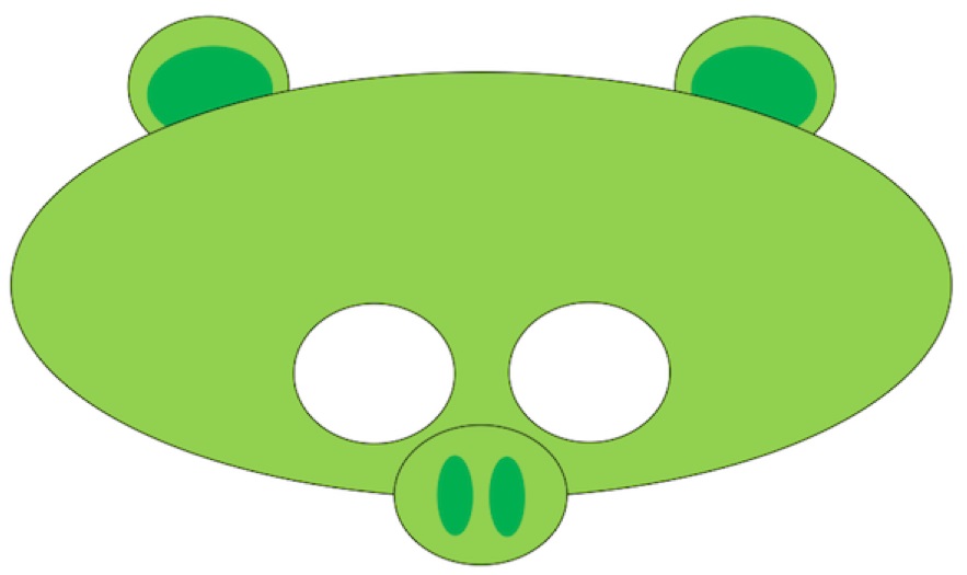 Çocuklar İçin  Çizgifilm Karakterleri Hazır Maske Şablonları 