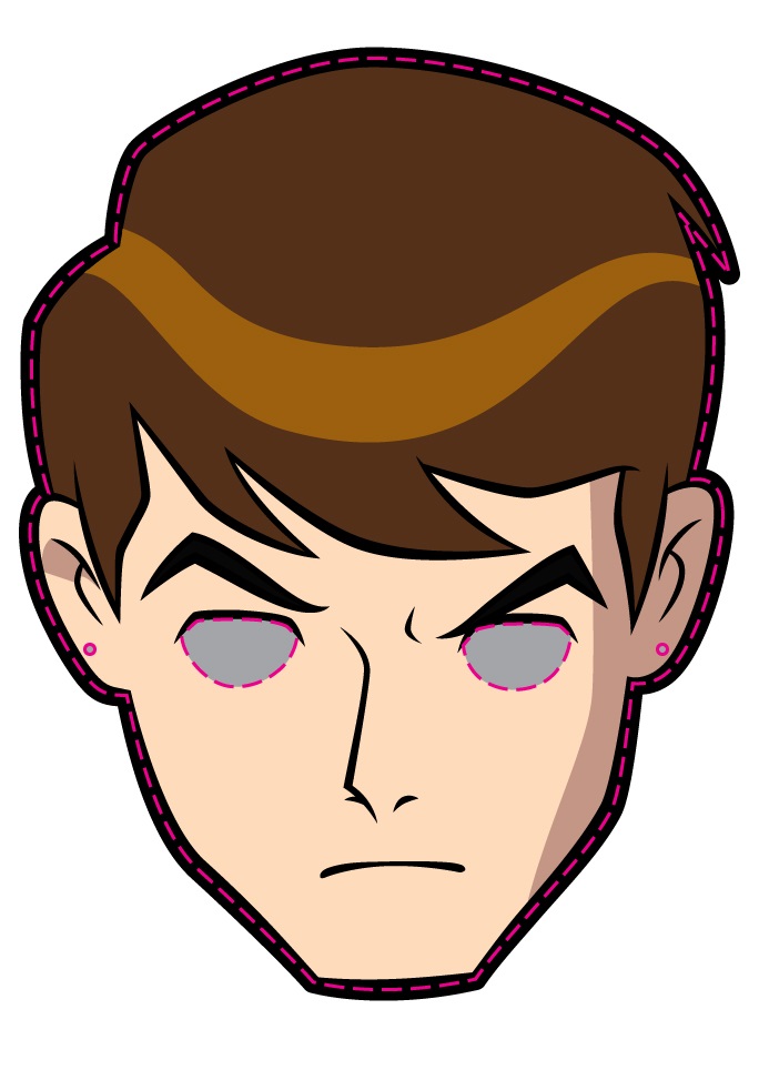 Çocuklar İçin  Çizgifilm Karakterleri Hazır Maske Şablonları 