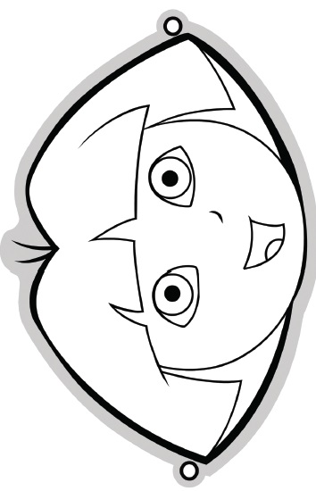 Çocuklar İçin  Çizgifilm Karakterleri Hazır Maske Şablonları 