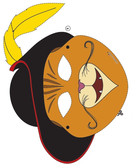 Çocuklar İçin  Çizgifilm Karakterleri Hazır Maske Şablonları 