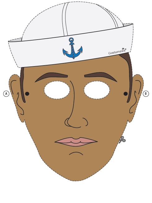 Çocuklar İçin  Meslekler Hazır Maske Şablonları 