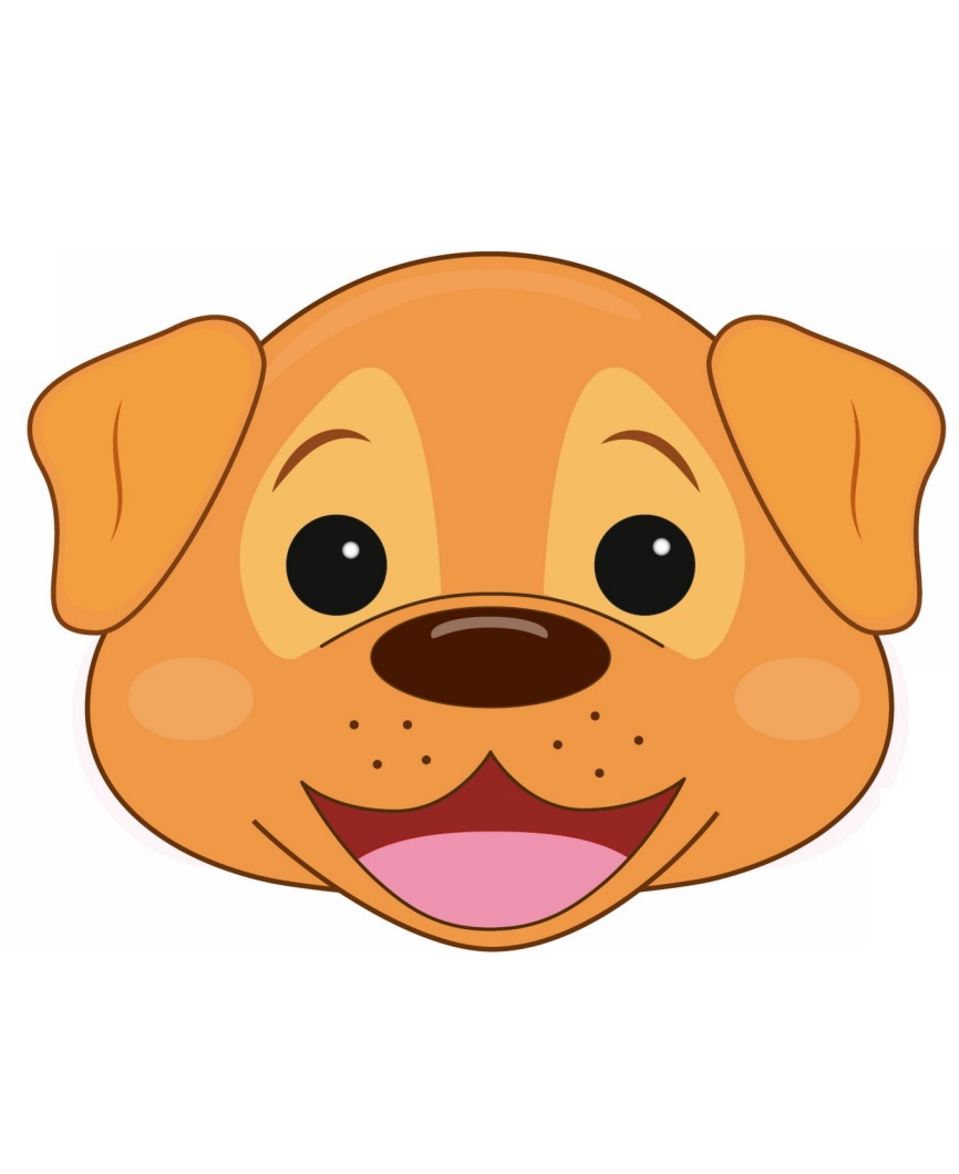 Çocuklar İçin  Köpek Hazır Maske Şablonları 
