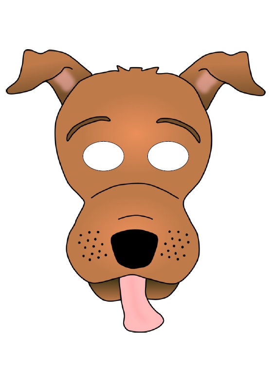 Çocuklar İçin  Köpek Hazır Maske Şablonları 