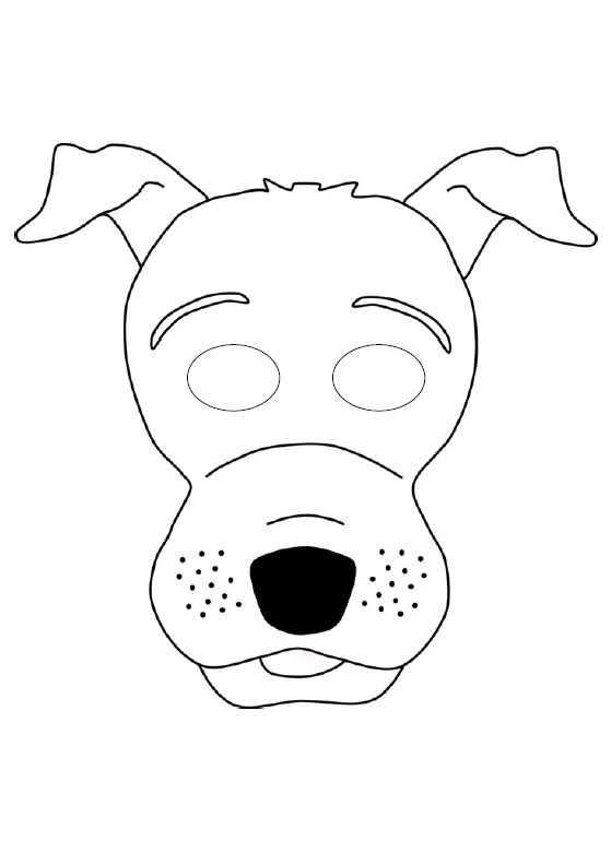 Çocuklar İçin  Köpek Hazır Maske Şablonları 