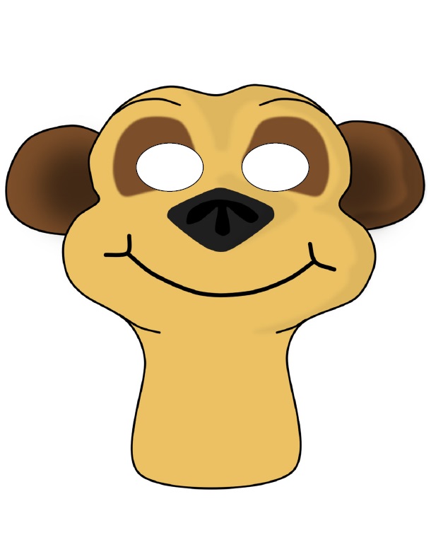 Çocuklar İçin  Köpek Hazır Maske Şablonları 