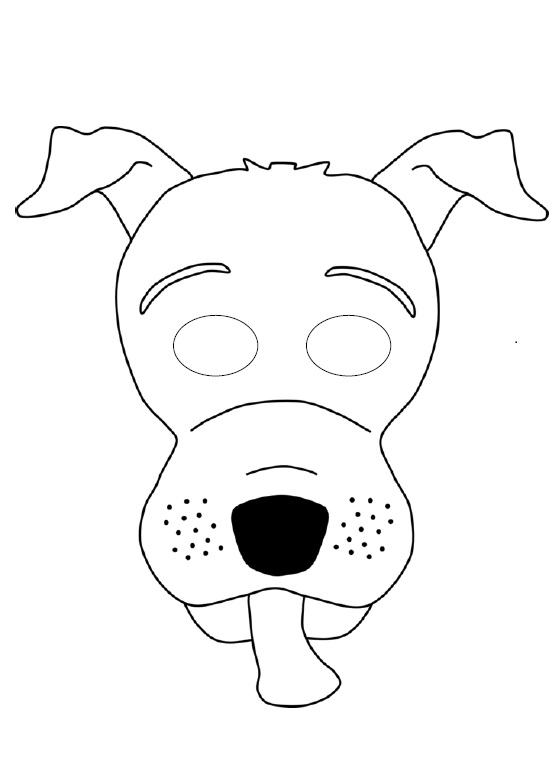 Çocuklar İçin  Köpek Hazır Maske Şablonları 