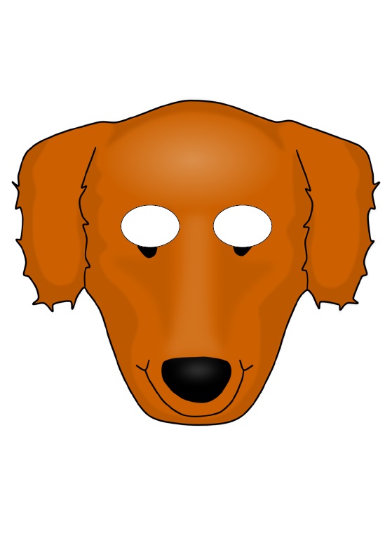 Çocuklar İçin  Köpek Hazır Maske Şablonları 