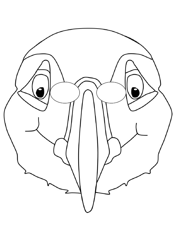 Çocuklar İçin  Penguen Hazır Maske Şablonları 