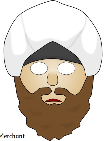 Çocuklar İçin  Sultan Hazır Maske Şablonları 