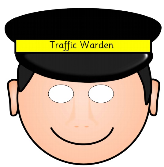 çocuklar için hazır kağıttan Polis maskesi şablonu