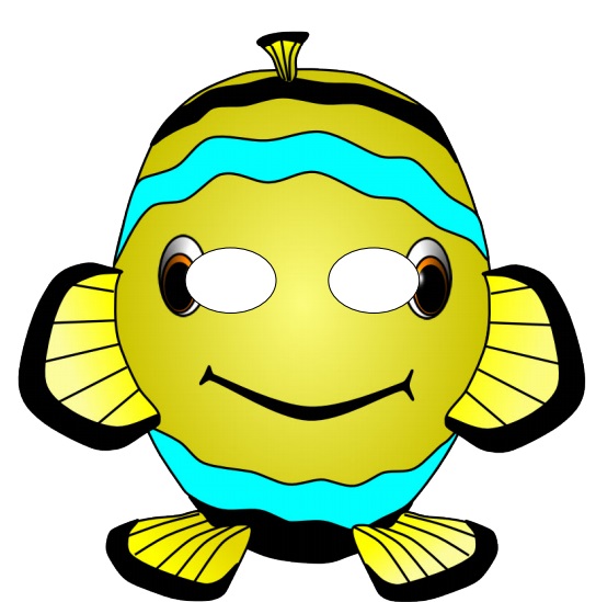 Deniz Canlıları Hazır Maske  Şablonları Çocuklar İçin  Deniz Canlıları Hazır Maske Şablonları