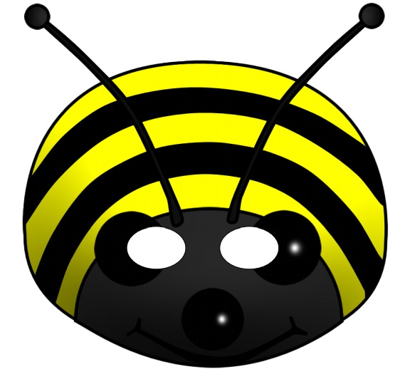 Çocuklar İçin  Böcek Hazır Maske Şablonları 