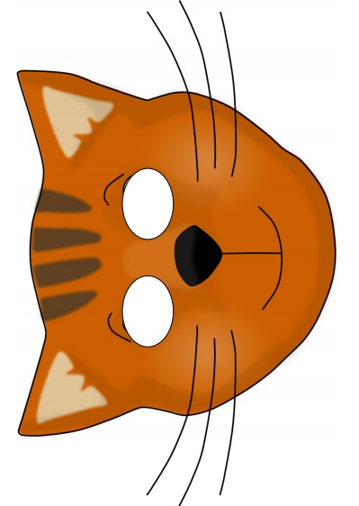 Çocuklar İçin  Kedi Hazır Maske Şablonları 