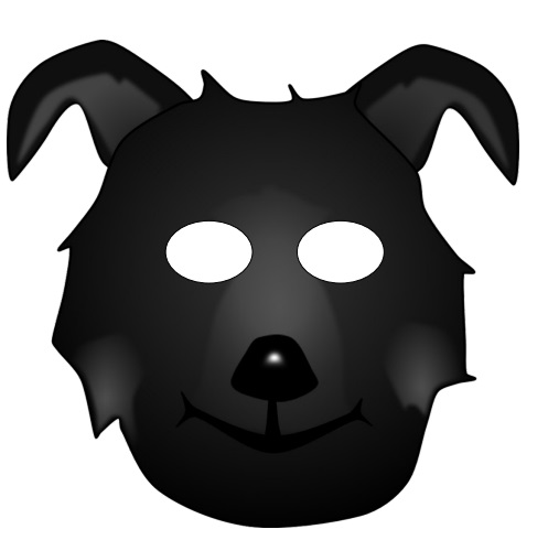 çocuklar için hazır kağıttan Köpek maskesi şablonu