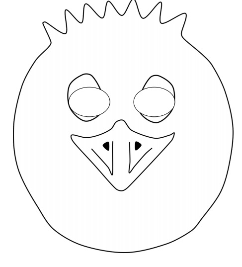 Çocuklar İçin  Penguen Hazır Maske Şablonları 