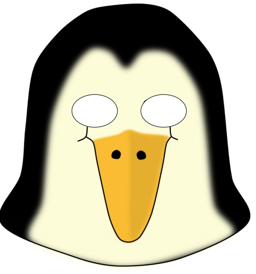 Çocuklar İçin  Penguen Hazır Maske Şablonları 