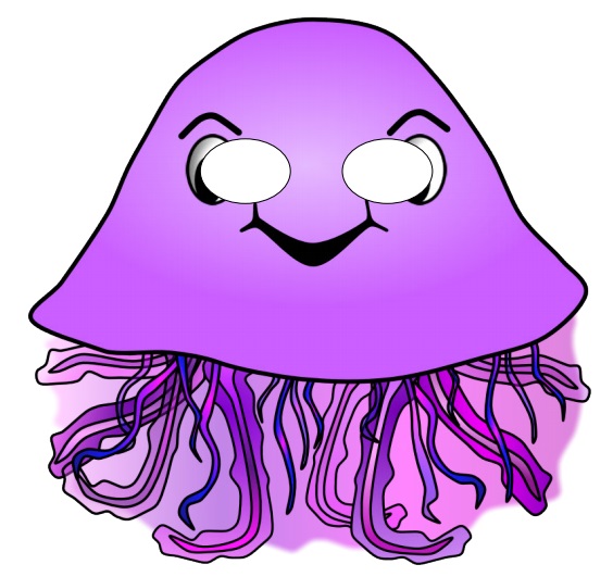 çocuklar için hazır kağıttan Deniz Anası maskesi şablonu