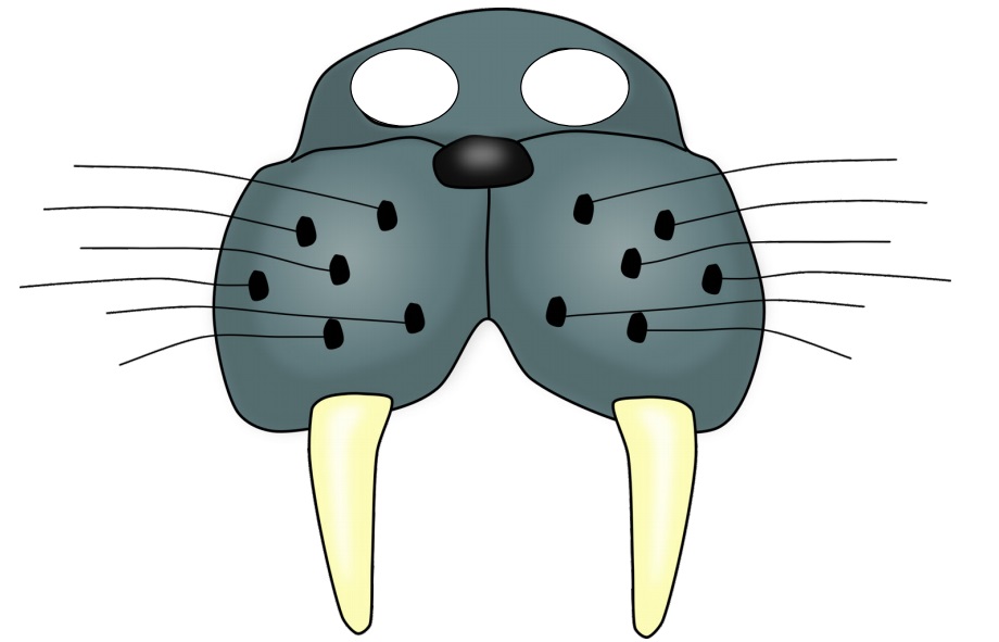 çocuklar için hazır kağıttan Fog maskesi şablonu