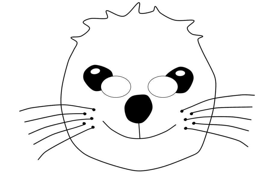 çocuklar için hazır kağıttan Fog maskesi şablonu