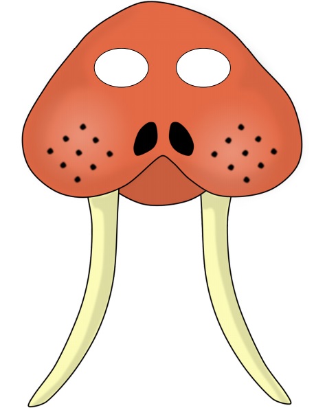 çocuklar için hazır kağıttan Fog maskesi şablonu