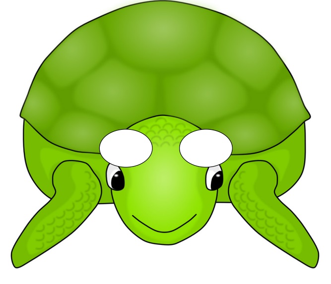 çocuklar için hazır kağıttan kaplumbağa maskesi şablonu