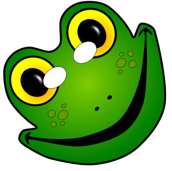 çocuklar için hazır kağıttan kurbağa maskesi şablonu