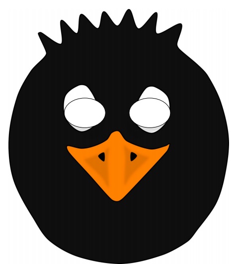 çocuklar için hazır kağıttan penguen maskesi şablonu