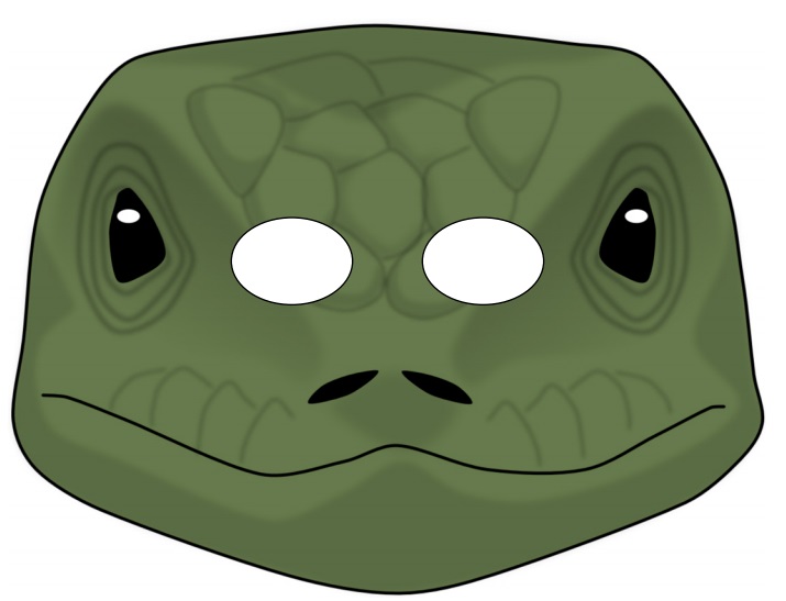 çocuklar için hazır kağıttan yılan maskesi şablonu