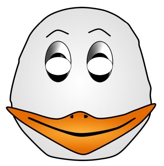 Çocuklar İçin  ördek Hazır Maske Şablonları 