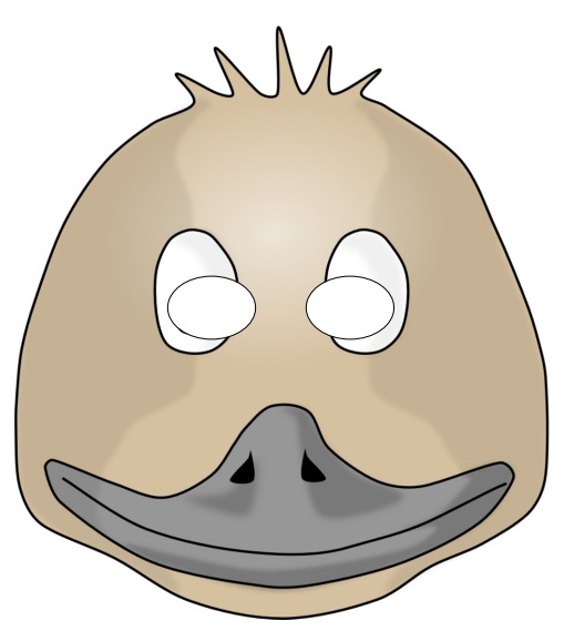 Çocuklar İçin  ördek Hazır Maske Şablonları 