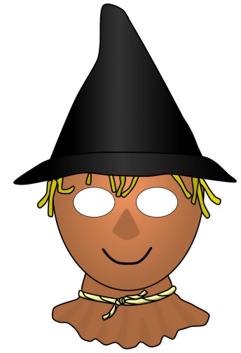 çocuklar için hazır kağıttan korkuluk maskesi şablonu