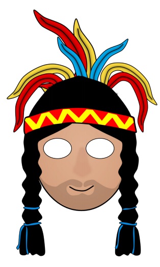   Kızıl Derili   maske Şablonları