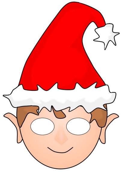 Çocuklar İçin  Noel Baba Hazır Maske Şablonları 