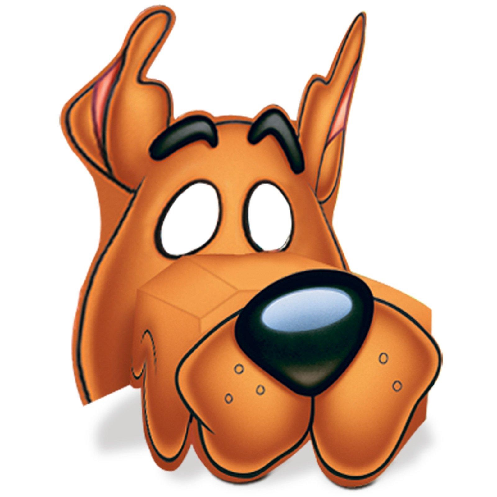 çocuklar için hazır kağıttan scooby doo maskesi şablonu