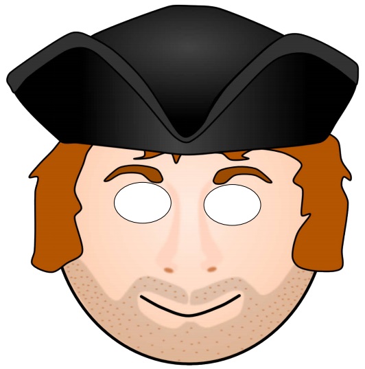 çocuklar için hazır kağıttan Erkek Yüz maskesi şablonu