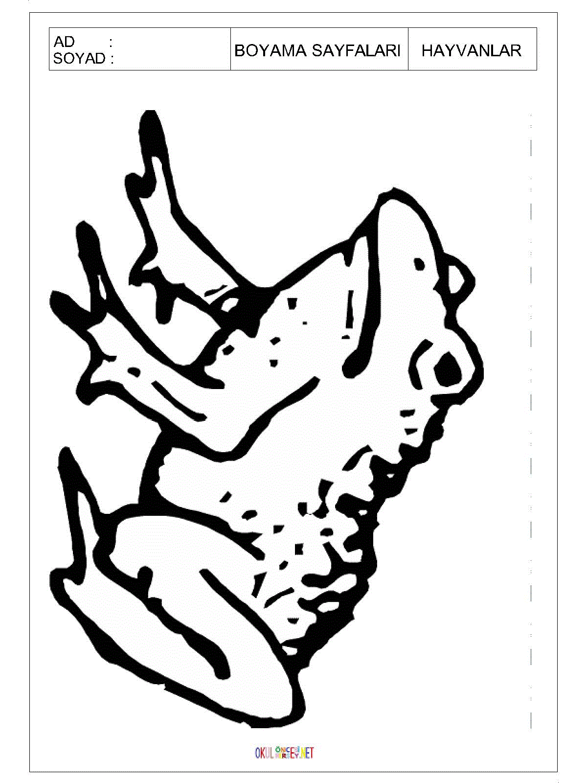 kurbağa boyama sayfası