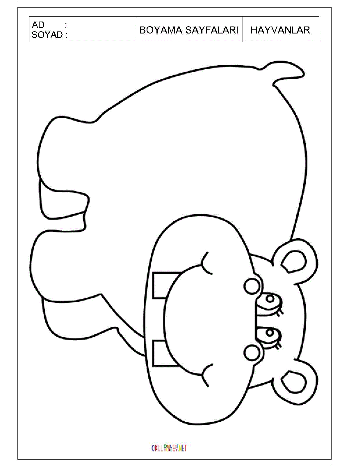 su aygırı boyama sayfası