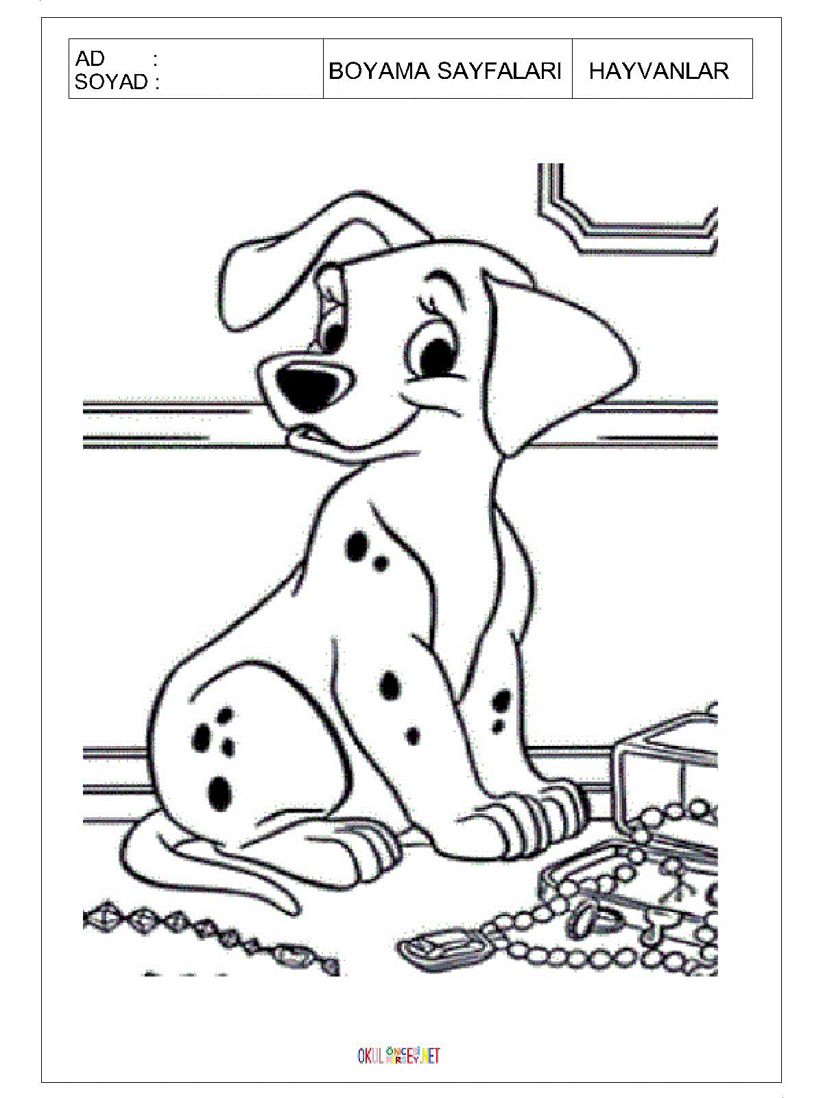 köpek boyama sayfası 3