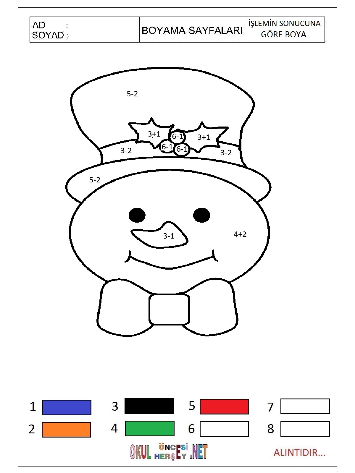 Rakama Göre Boyama Sayfaları 12