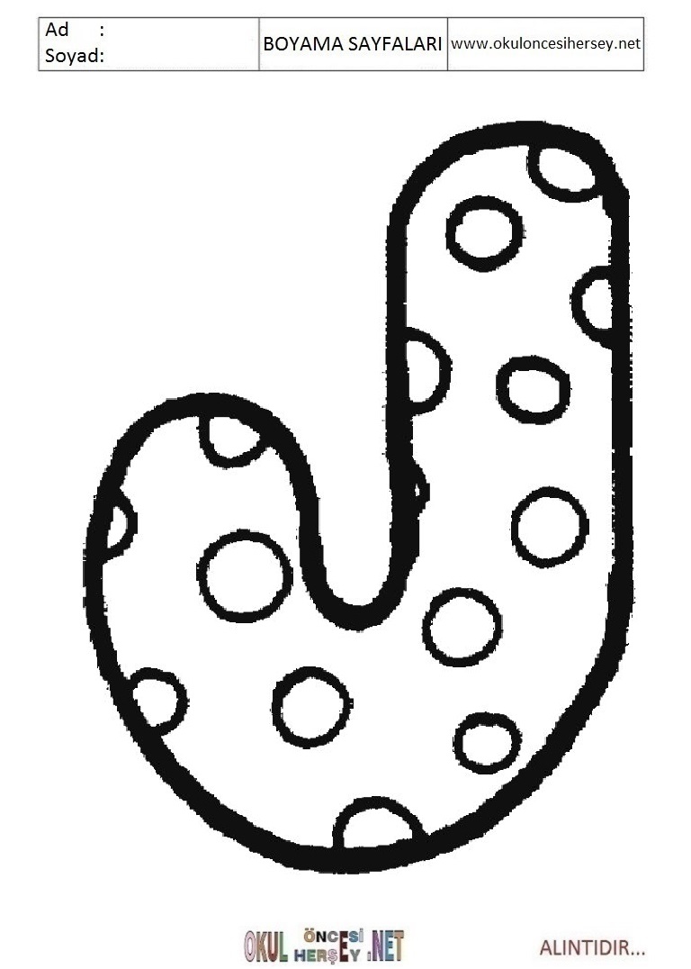 Harfler Boyama Sayfaları