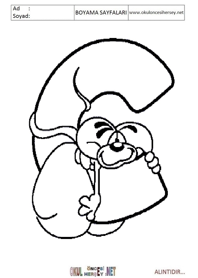 Harfler Boyama Sayfaları
