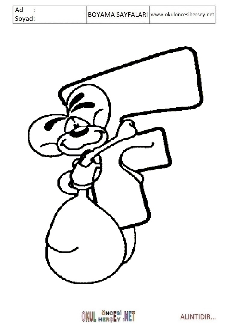 Harfler Boyama Sayfaları