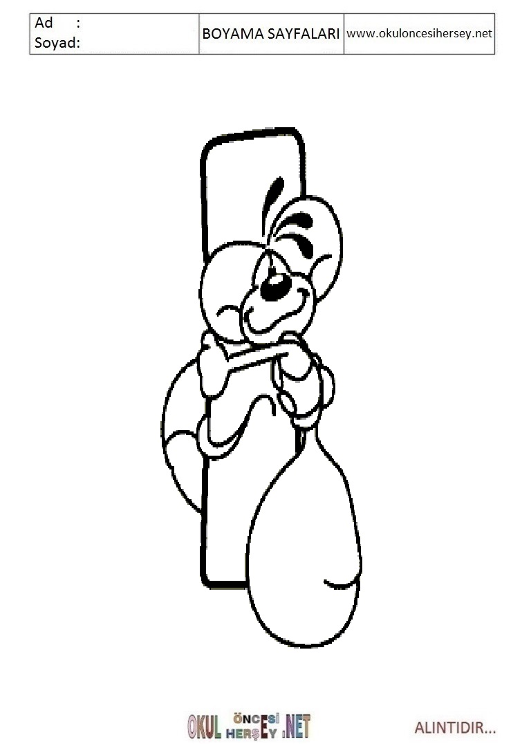Harfler Boyama Sayfaları