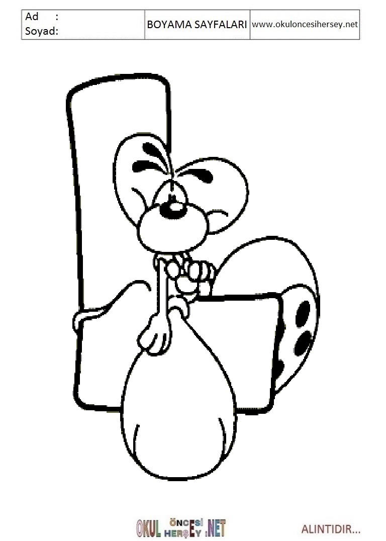 Harfler Boyama Sayfaları