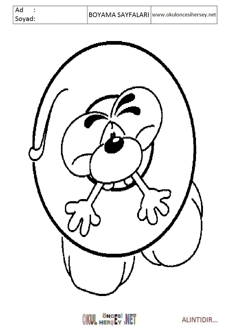 Harfler Boyama Sayfaları