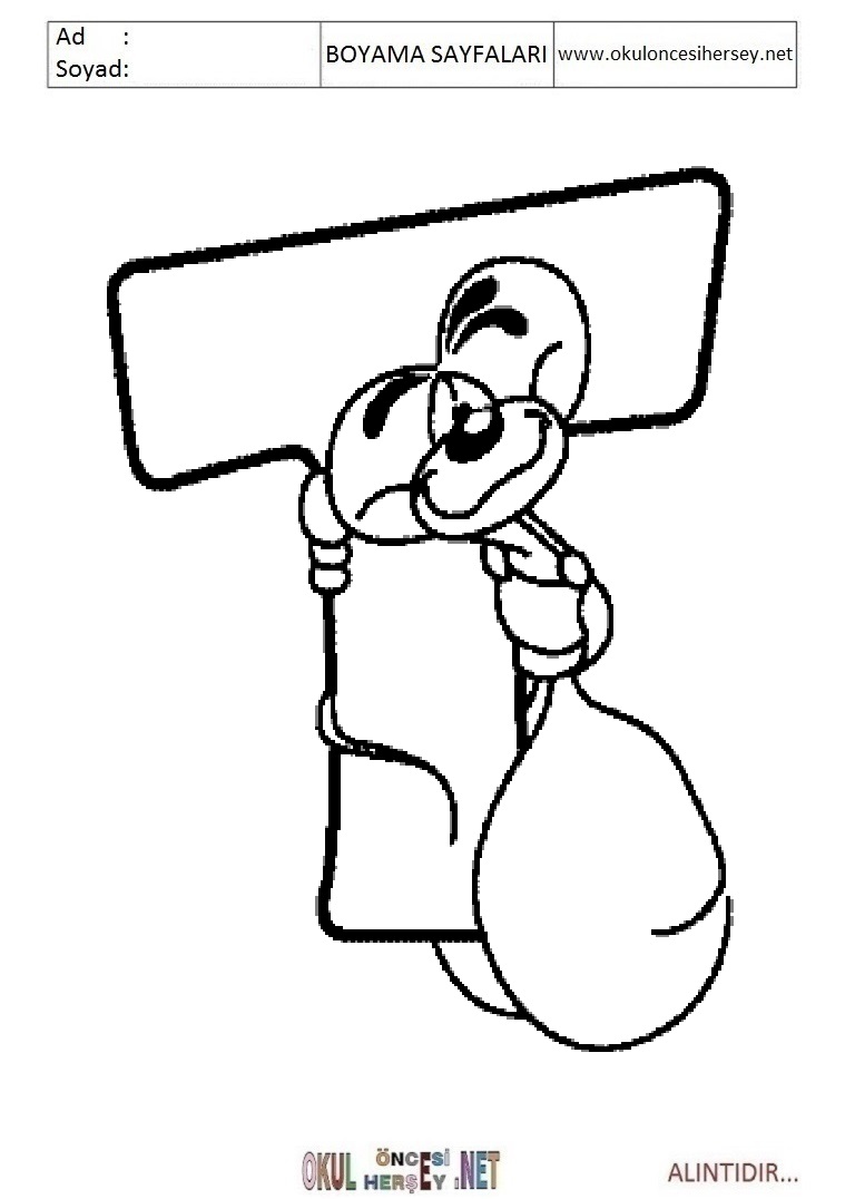 Harfler Boyama Sayfaları