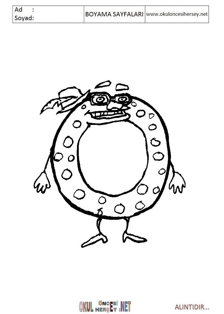 Harfler Boyama Sayfaları